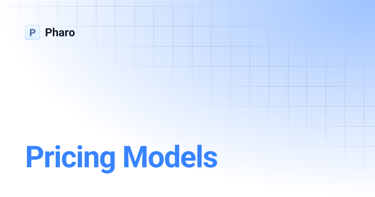 Pricing Models | Pharo